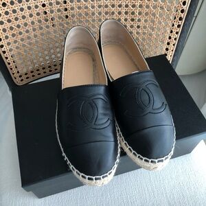 Chanel Black Espadrilles